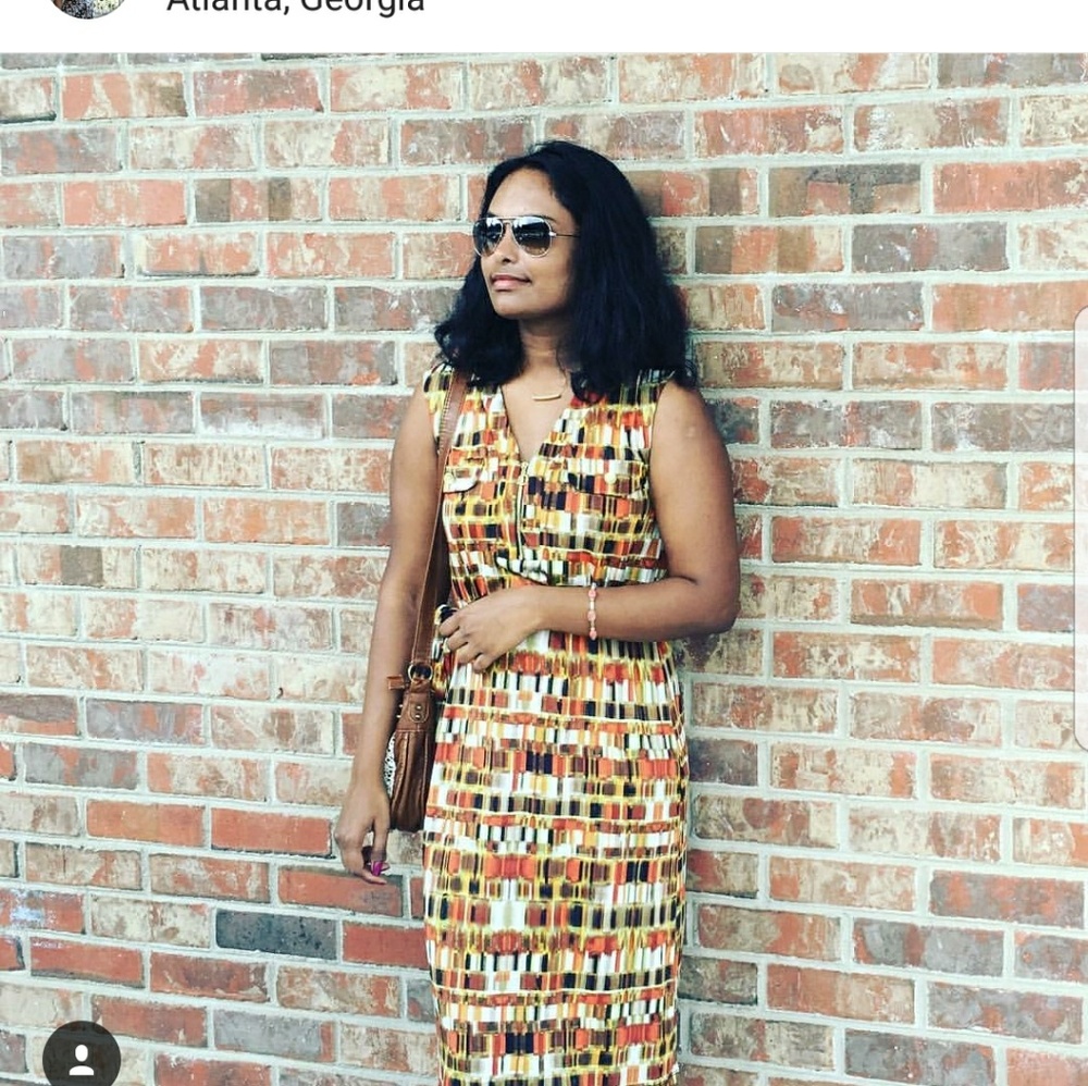 Brick print cute dress